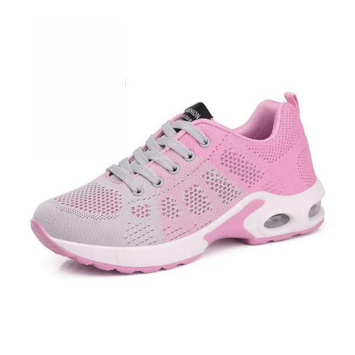 Wygodne i oddychające ortopedyczne sneakersy dla kobiet – Marlene-Różowoszary-35-Trend Polska