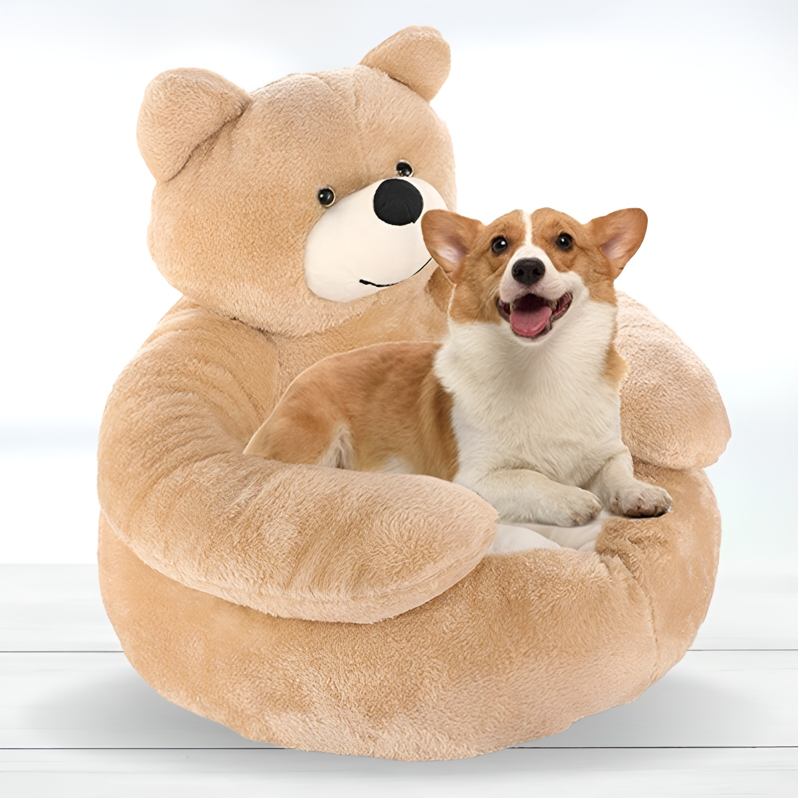 Wygodne legowisko dla zwierząt - CozyBear-Khaki-Mały (odpowiedni dla 1-6kg)-Trend Polska