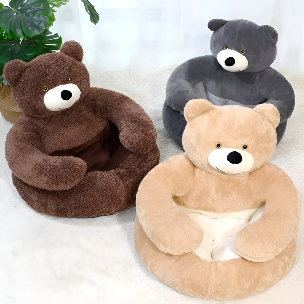 Wygodne legowisko dla zwierząt - CozyBear-Khaki-Mały (odpowiedni dla 1-6kg)-Trend Polska