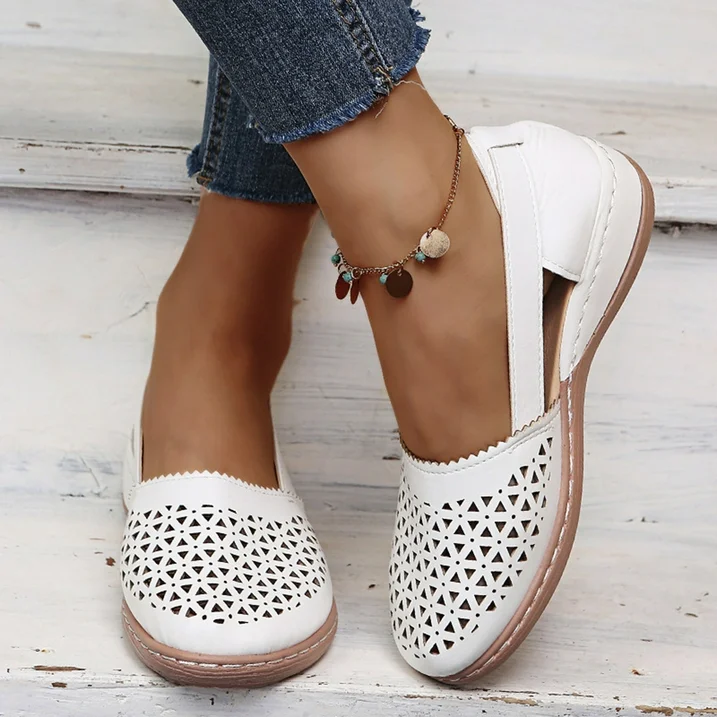 Wygodne letnie buty dla kobiet - Melina-Biały-35-Trend Polska