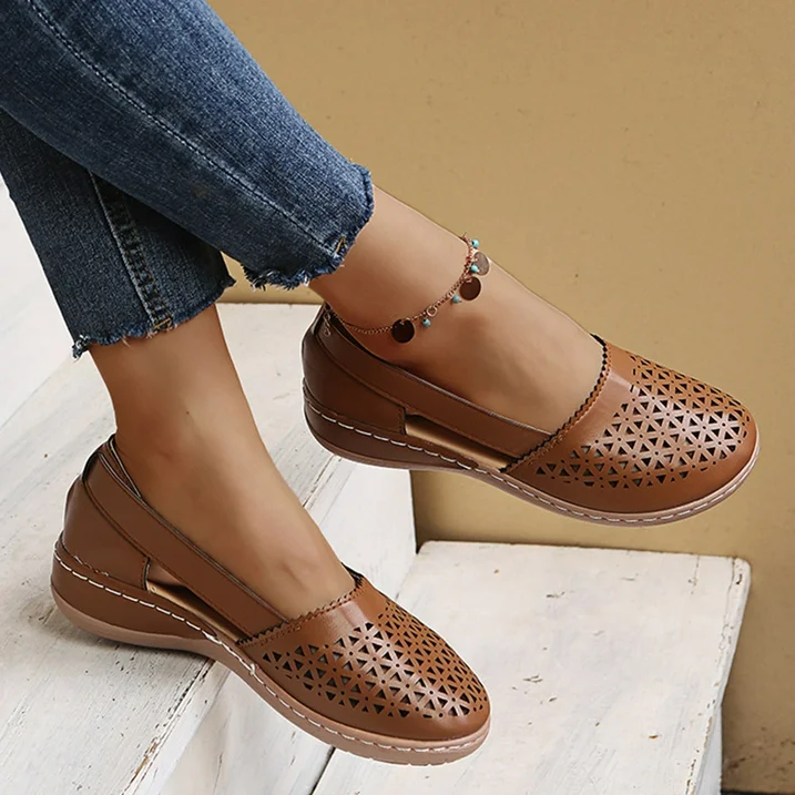 Wygodne letnie buty dla kobiet - Melina-Brązowy-35-Trend Polska