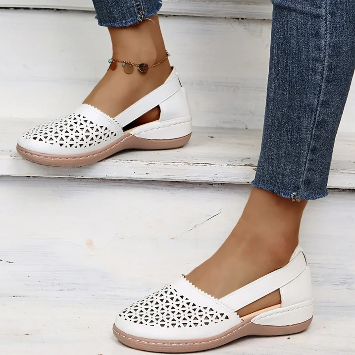 Wygodne letnie buty dla kobiet - Melina-Biały-35-Trend Polska