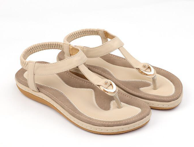 Wygodne letnie buty na obcasie dla kobiet – Marisa (Teraz 1+1 gratis!)-Beżowy-36-Trend Polska
