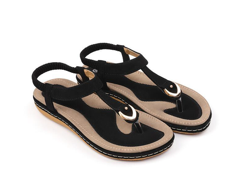 Wygodne letnie buty na obcasie dla kobiet – Marisa (Teraz 1+1 gratis!)-Czarny-36-Trend Polska