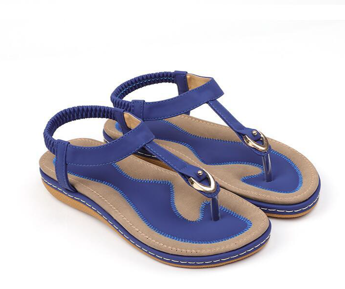 Wygodne letnie buty na obcasie dla kobiet – Marisa (Teraz 1+1 gratis!)-Niebieski-36-Trend Polska
