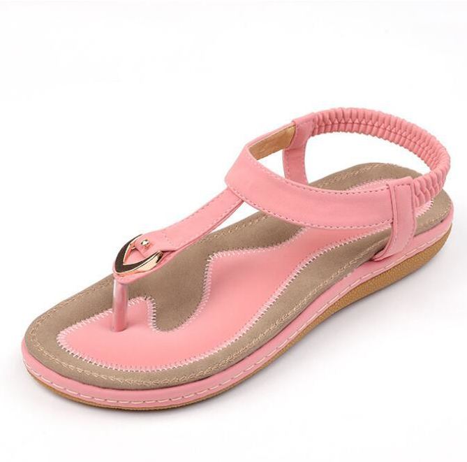 Wygodne letnie buty na obcasie dla kobiet – Marisa (Teraz 1+1 gratis!)-Beżowy-36-Trend Polska