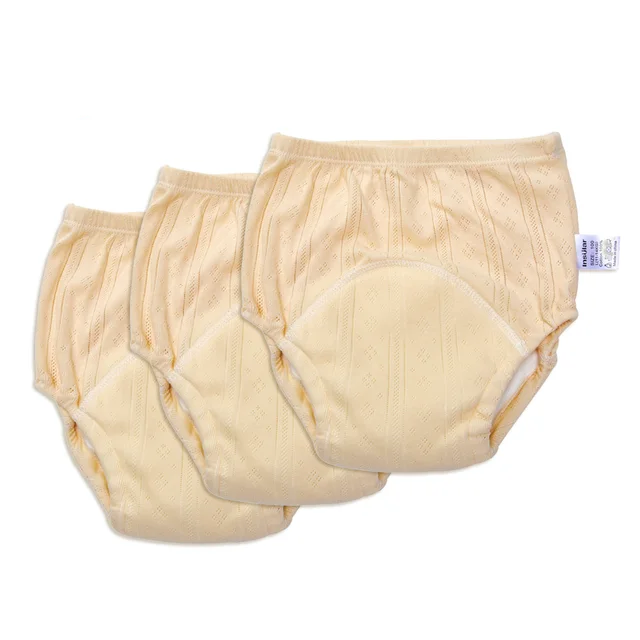 Wygodne Majtki Treningowe dla Dzieci - TotTrainer-Beżowy (3-pak)-Medium (8-11kg)-Trend Polska