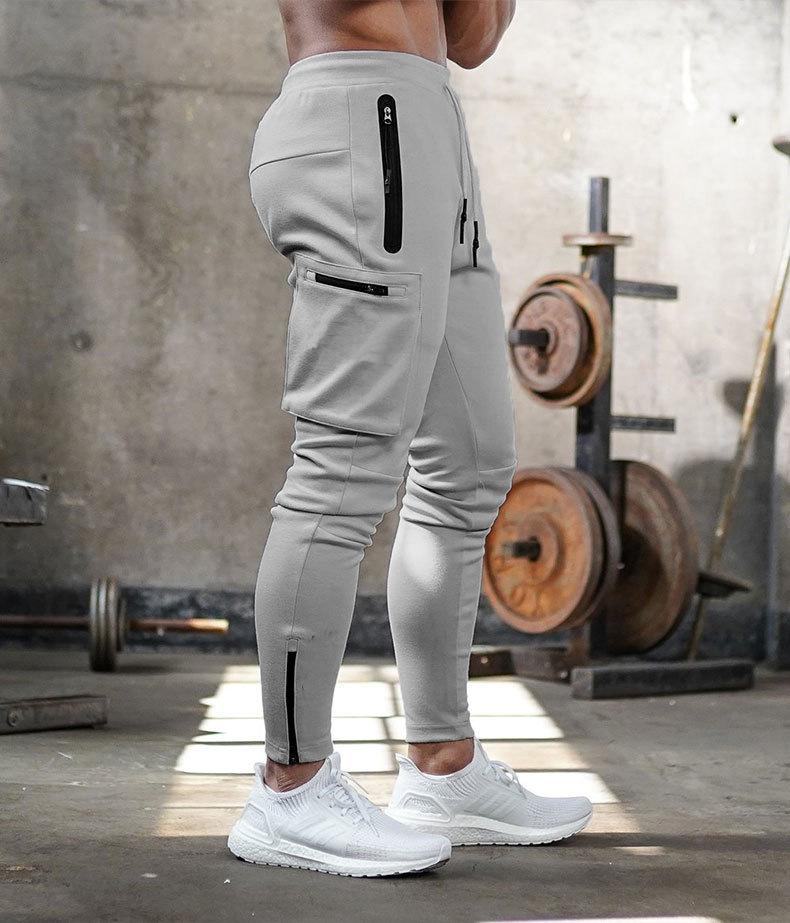 Wygodne męskie spodnie sportowe - Max-Szary-S-Trend Polska