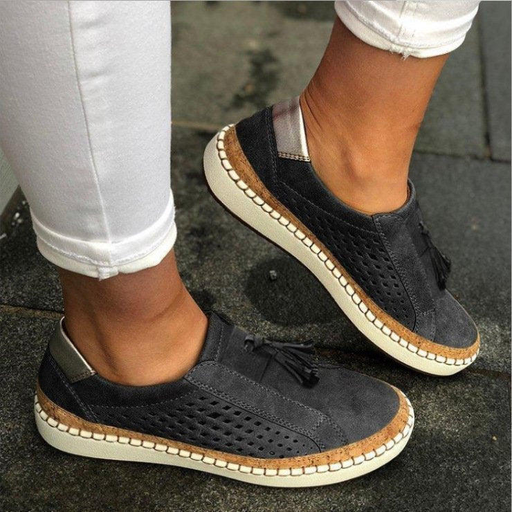 Wygodne ortopedyczne letnie buty damskie - Livia-Czarny-35-Trend Polska