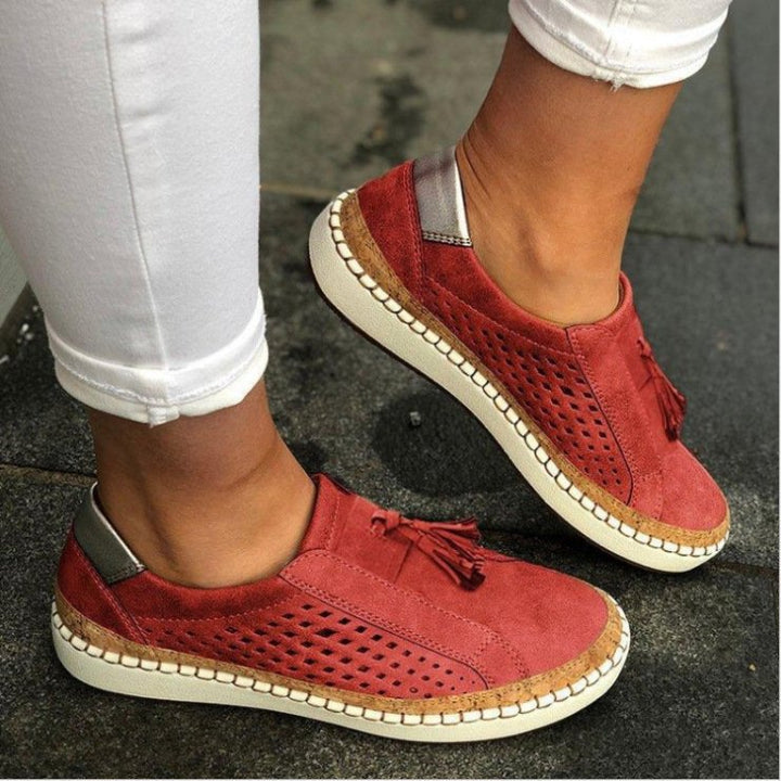 Wygodne ortopedyczne letnie buty damskie - Livia-Czerwony-35-Trend Polska