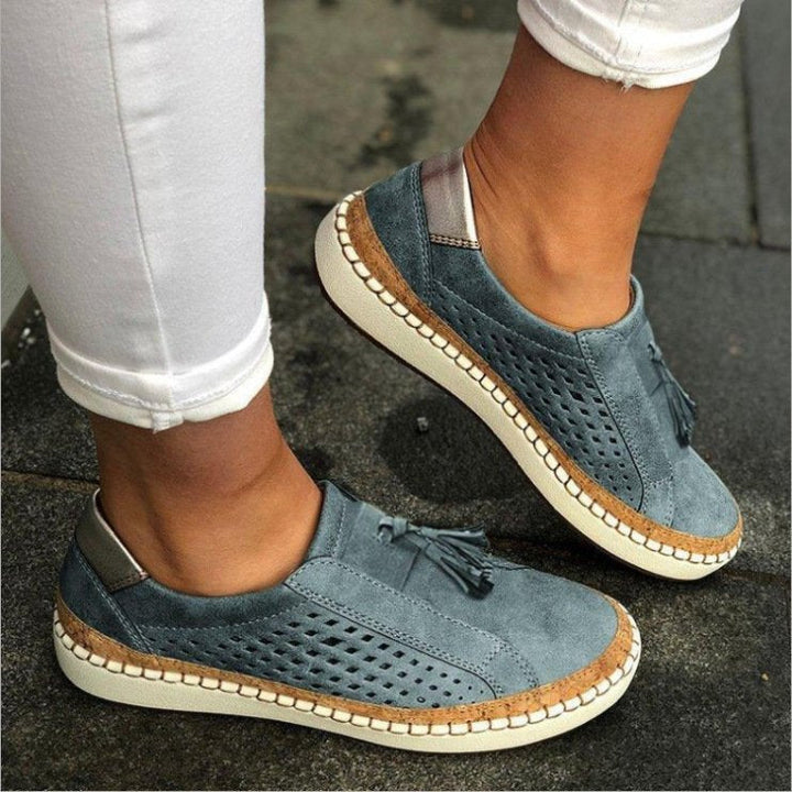 Wygodne ortopedyczne letnie buty damskie - Livia-Niebieski-35-Trend Polska