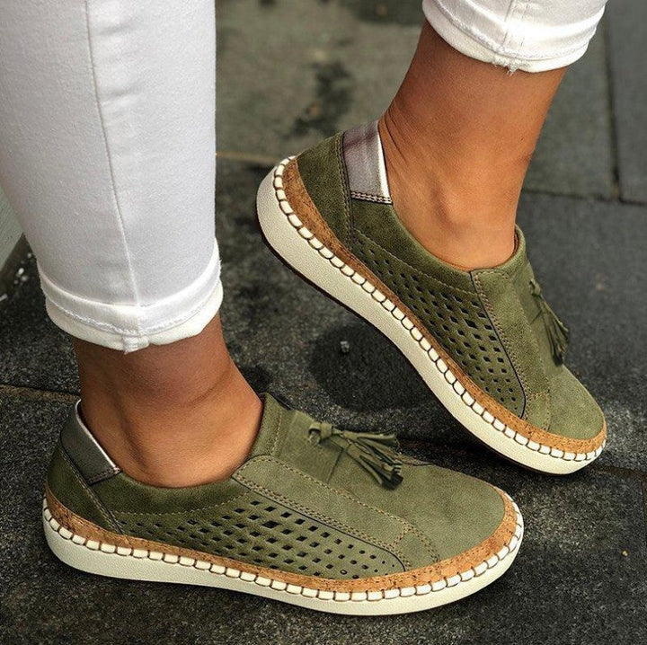 Wygodne ortopedyczne letnie buty damskie - Livia-Zielony-35-Trend Polska
