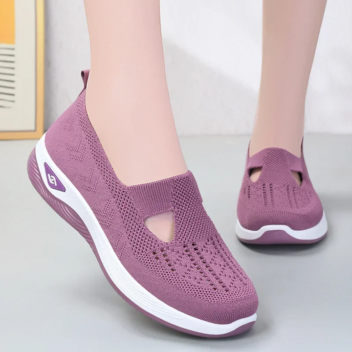 Wygodne ortopedyczne letnie buty z amortyzacją – Tessa-Liliowy-36-Trend Polska
