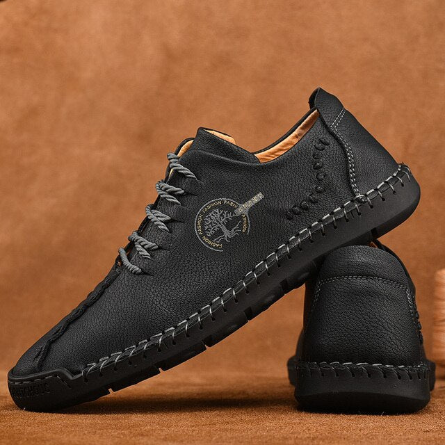 Wygodne ortopedyczne męskie sneakersy - Max-Czarny-39-Trend Polska