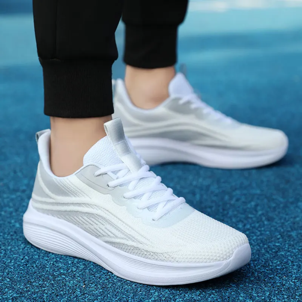Wygodne ortopedyczne sneakersy - AeroStride-35-Biało-szary-Trend Polska