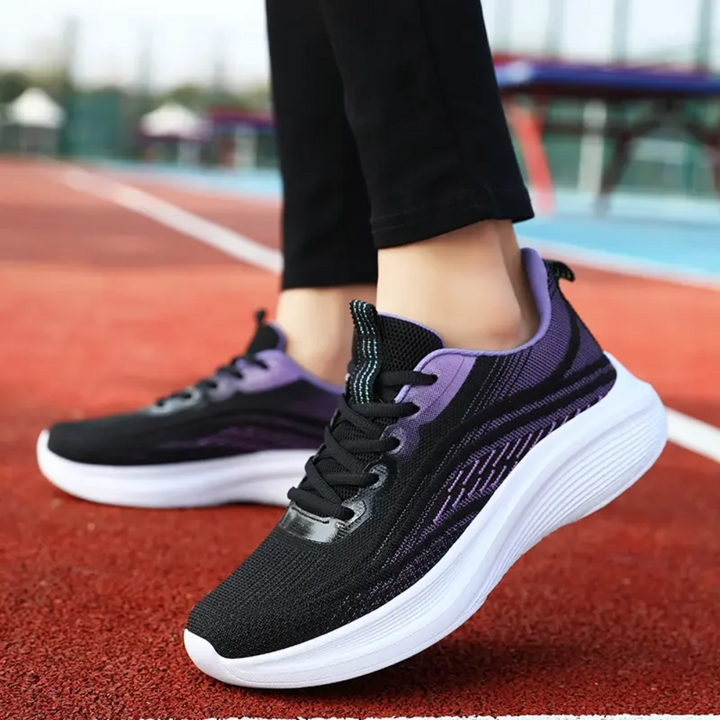 Wygodne ortopedyczne sneakersy - AeroStride-35-Czarny-Fioletowy-Trend Polska