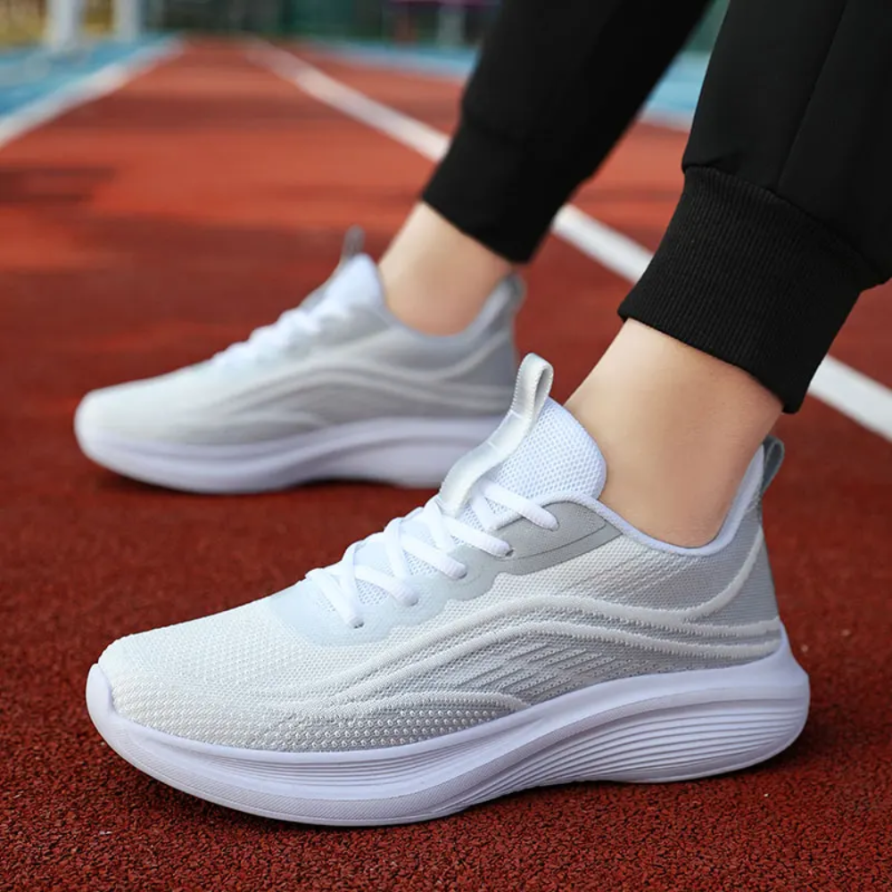 Wygodne ortopedyczne sneakersy - AeroStride-35-Biało-szary-Trend Polska