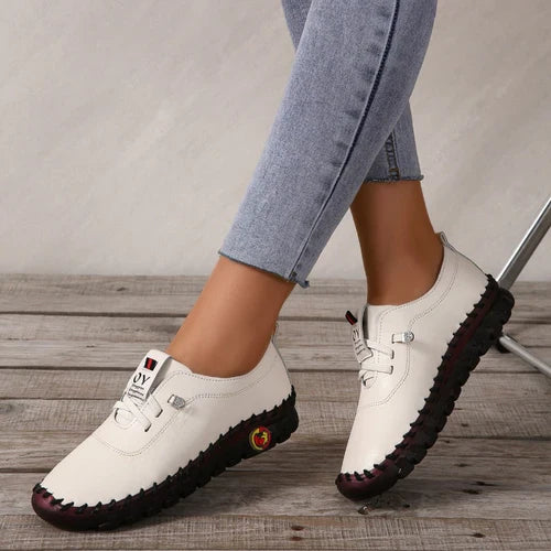 Wygodne płaskie damskie loafersy – Ella-Czarny-35-Trend Polska