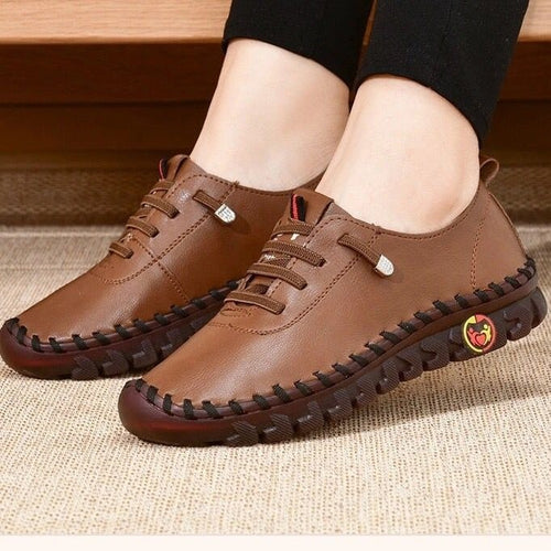 Wygodne płaskie damskie loafersy – Ella-Czarny-35-Trend Polska