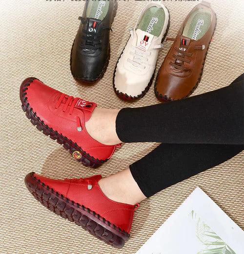 Wygodne płaskie damskie loafersy – Ella-Czarny-35-Trend Polska