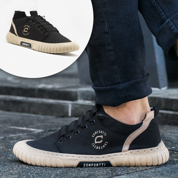 Wygodne sneakersy męskie – Daan-Czarny-39-Trend Polska