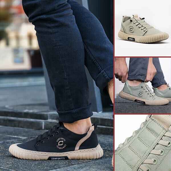 Wygodne sneakersy męskie – Daan-Czarny-39-Trend Polska