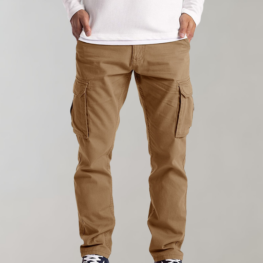 Wygodne Spodnie Cargo dla Mężczyzn - Jasper-Khaki-XS-Trend Polska
