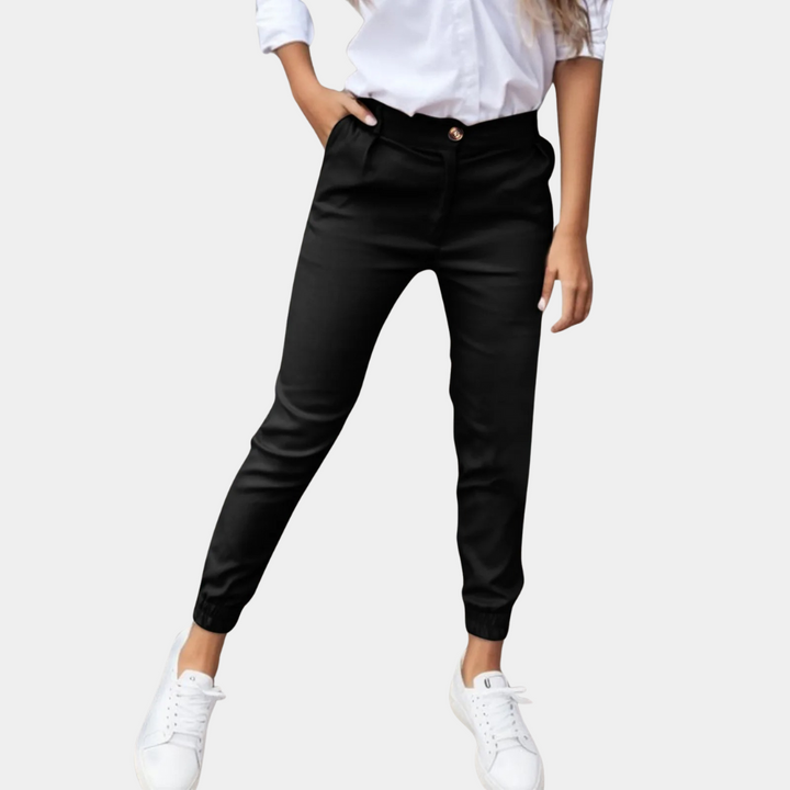 Wygodne spodnie damskie - Amelia-Czarny-S-Trend Polska