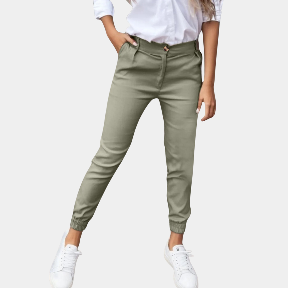 Wygodne spodnie damskie - Amelia-Zielony-S-Trend Polska