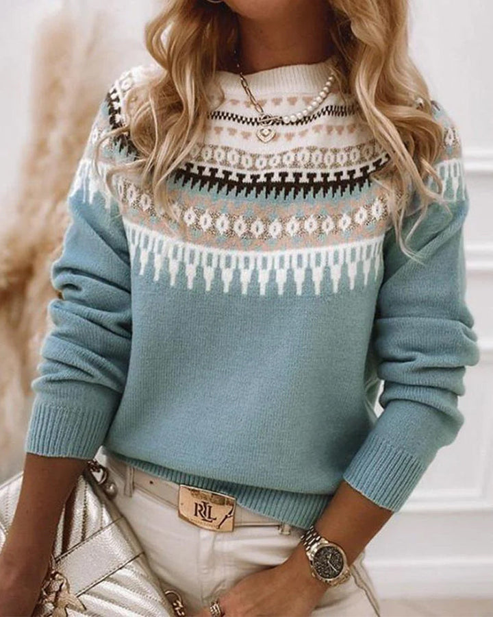 Wygodne swetry damskie - CozyKnit-Niebieski-S-Trend Polska