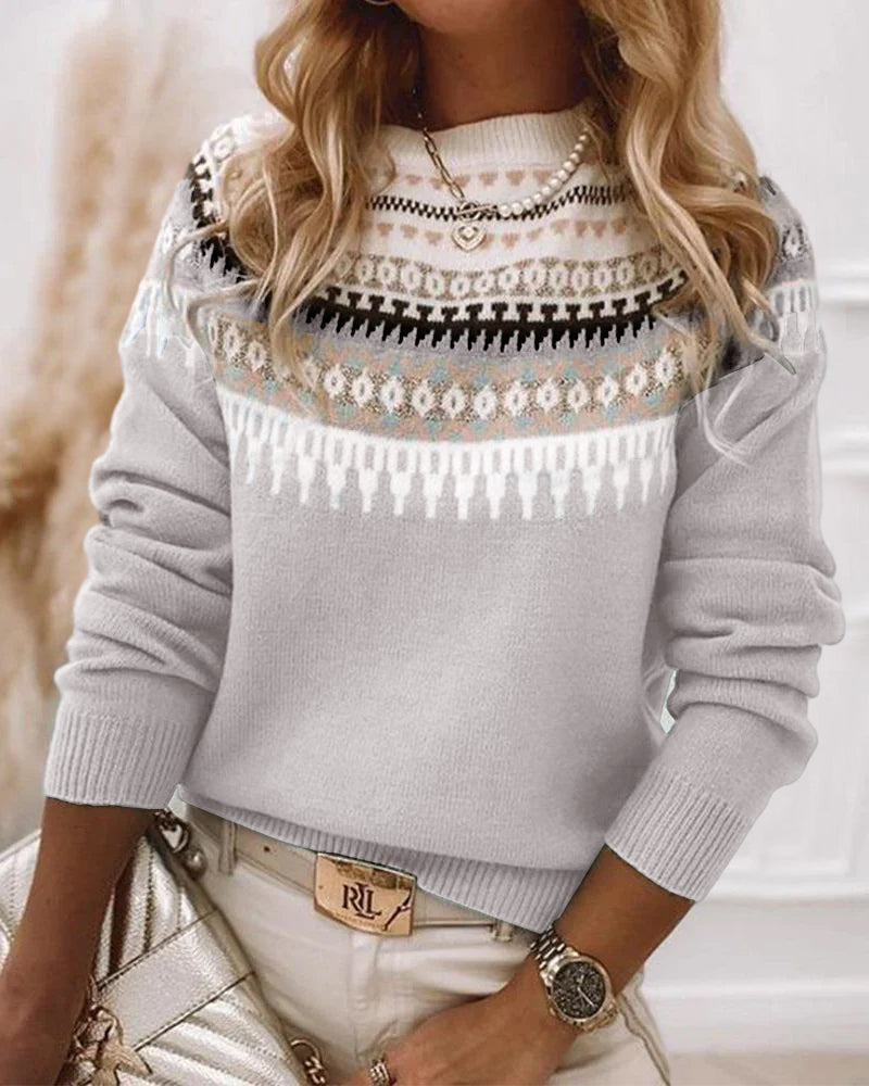 Wygodne swetry damskie - CozyKnit-Szary-S-Trend Polska
