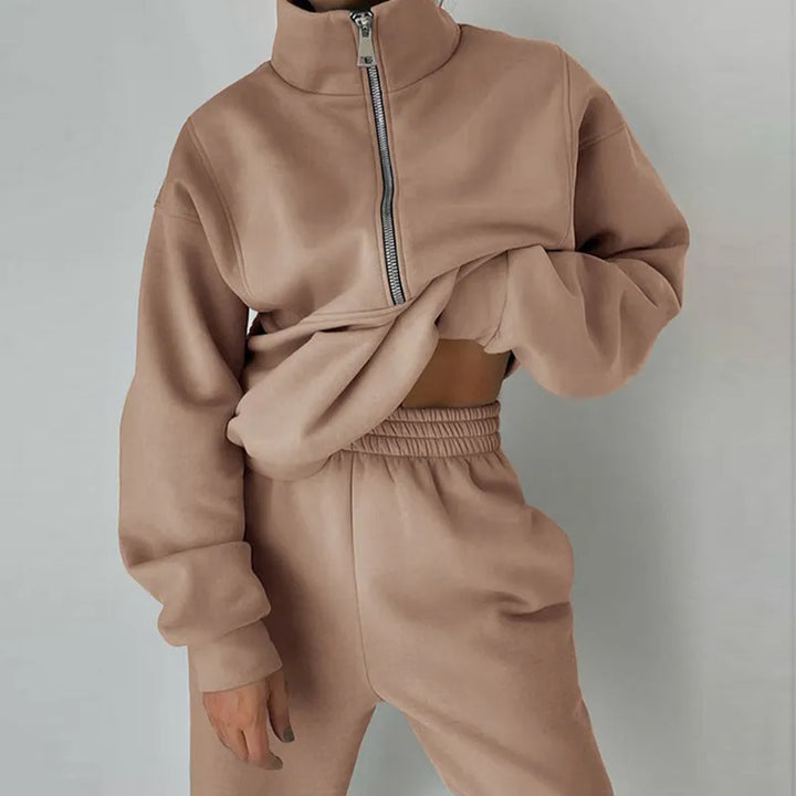 Wygodny Damski Dres - Ava-Khaki-S-Trend Polska