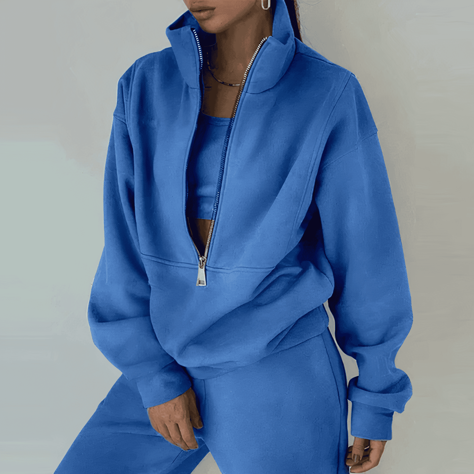 Wygodny Damski Dres - Ava-Niebieski-S-Trend Polska