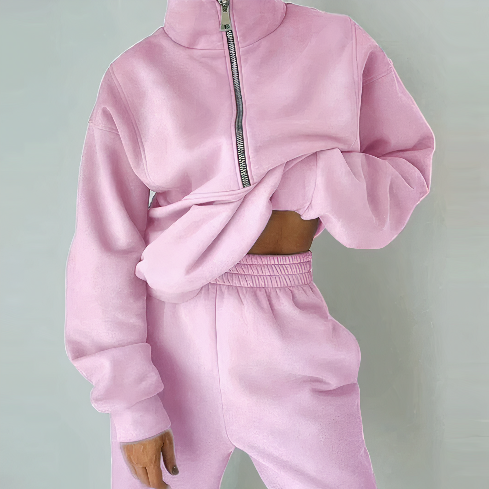 Wygodny Damski Dres - Ava-Różowy-S-Trend Polska