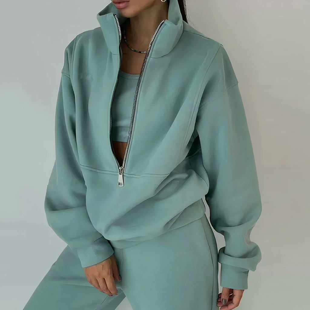 Wygodny Damski Dres - Ava-Zielony-S-Trend Polska