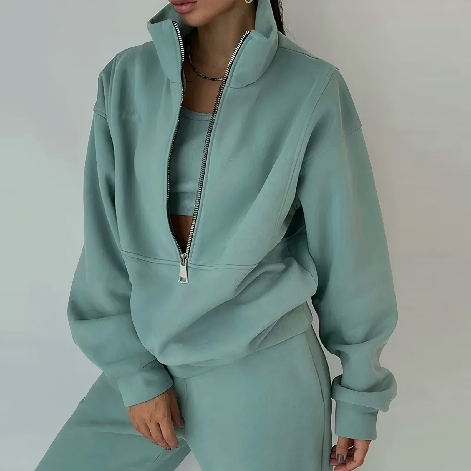 Wygodny Damski Dres - Ava-Zielony-S-Trend Polska