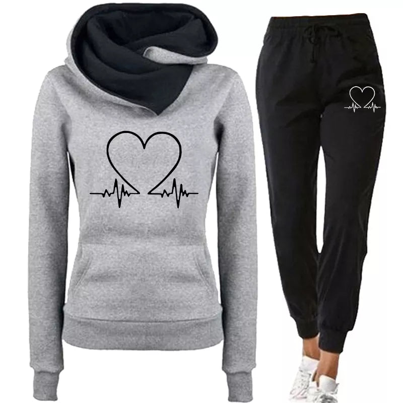 WYGODNY DAMSKI DRES DWUCZĘŚCIOWY – WARMFLEX™-Szara-S-Trend Polska