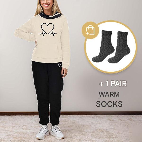 WYGODNY DAMSKI DRES DWUCZĘŚCIOWY – WARMFLEX™-Czarna-S-Trend Polska