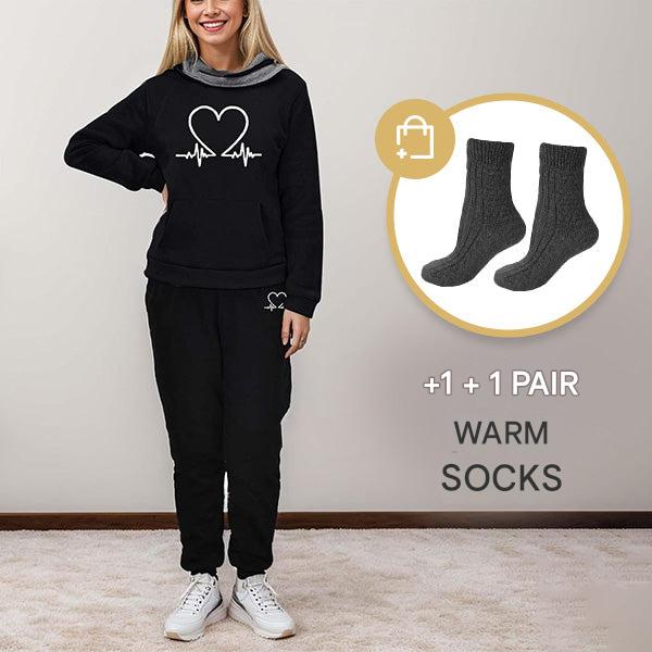 WYGODNY DAMSKI DRES DWUCZĘŚCIOWY – WARMFLEX™-Czarna-S-Trend Polska