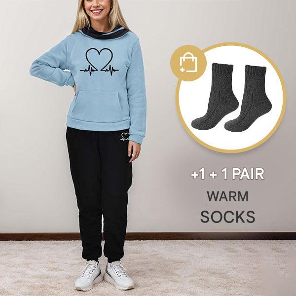 WYGODNY DAMSKI DRES DWUCZĘŚCIOWY – WARMFLEX™-Czarna-S-Trend Polska