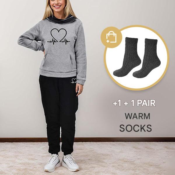 WYGODNY DAMSKI DRES DWUCZĘŚCIOWY – WARMFLEX™-Czarna-S-Trend Polska
