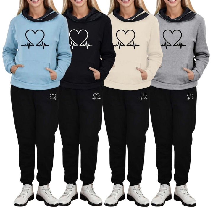 WYGODNY DAMSKI DRES DWUCZĘŚCIOWY – WARMFLEX™-Czarna-S-Trend Polska