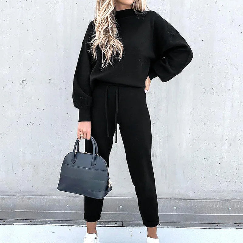 Wygodny dwuczęściowy dres - Zoë-Czarny-S-Trend Polska
