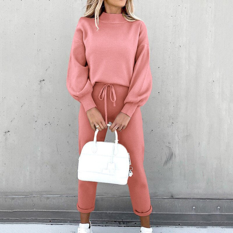 Wygodny dwuczęściowy dres - Zoë-Różowy-S-Trend Polska