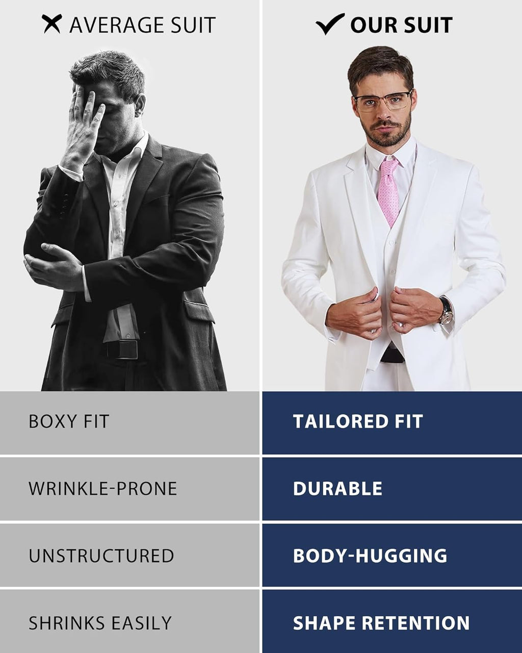 Wygodny Dwuczęściowy Garnitur Męski - Ralph-Bordeaux-XS-Trend Polska