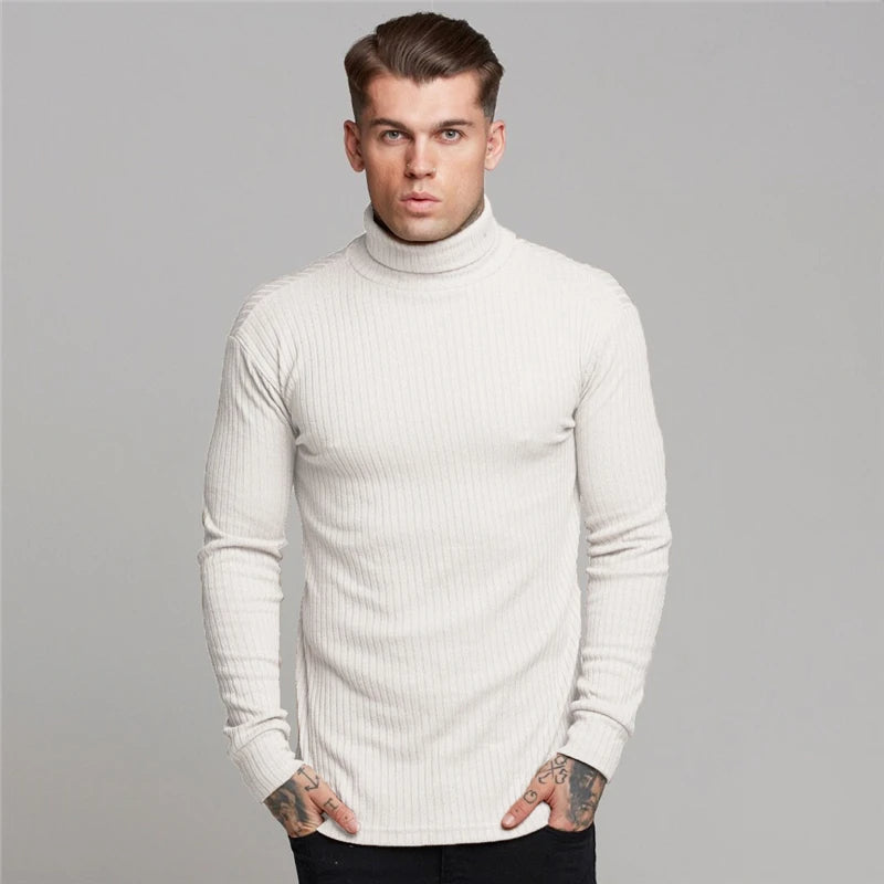 Wygodny męski sweter - Oliver-Biały-M-Trend Polska