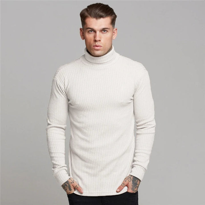 Wygodny męski sweter - Oliver-Biały-M-Trend Polska