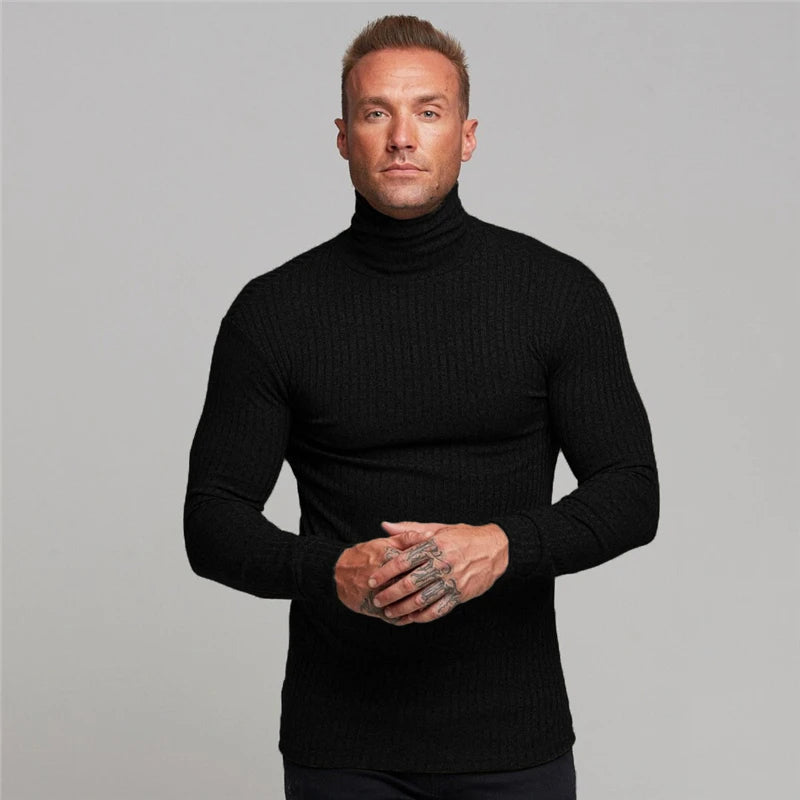 Wygodny męski sweter - Oliver-Czarny-M-Trend Polska