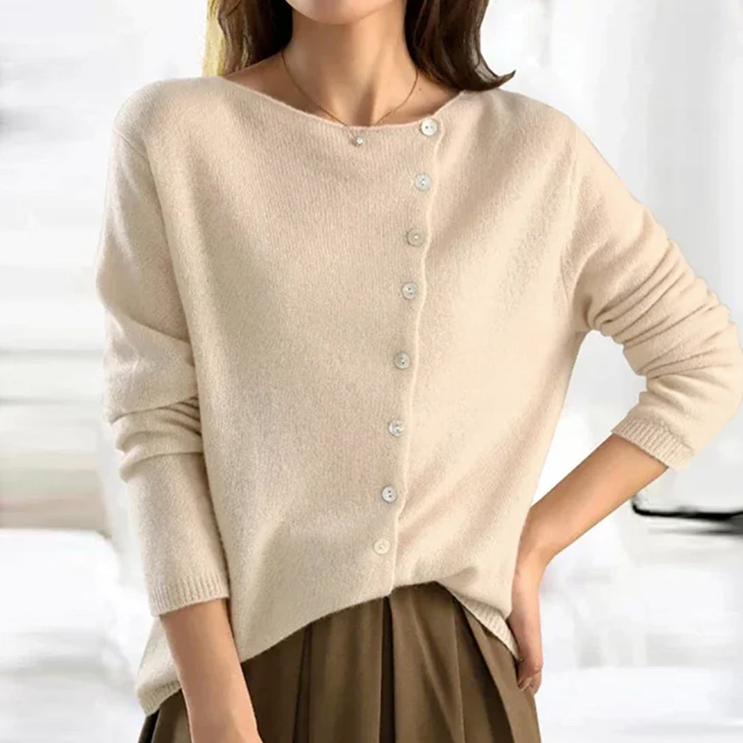 Wygodny sweter damski - Ivy-Beżowy-S-Trend Polska