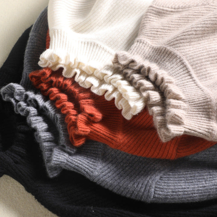 Wygodny sweter damski z kaszmiru - Aurélie-Brązowy-S-Trend Polska